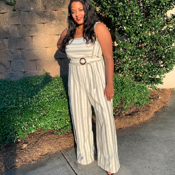 Plus size striped Jumpsuit - Picture 3 of 5